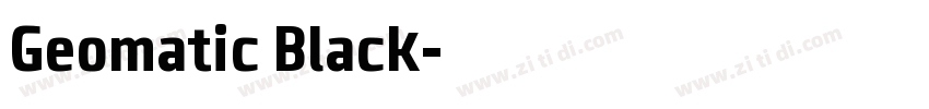 Geomatic Black字体转换